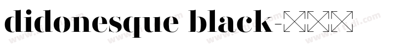 didonesque black字体转换